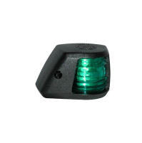 AQUA SIGNAL SIGNAL SERIES 20 STARDPORT DECK MOUNT LIGHT - GREEN COLOR WITH BLACK HOUSING - 20200